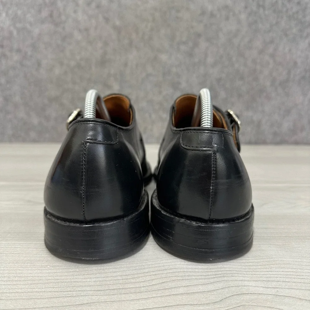 Allen‎ Edmonds Garner Men 9.5 Black Monk Strap Dress Shoes Leather Made in USA